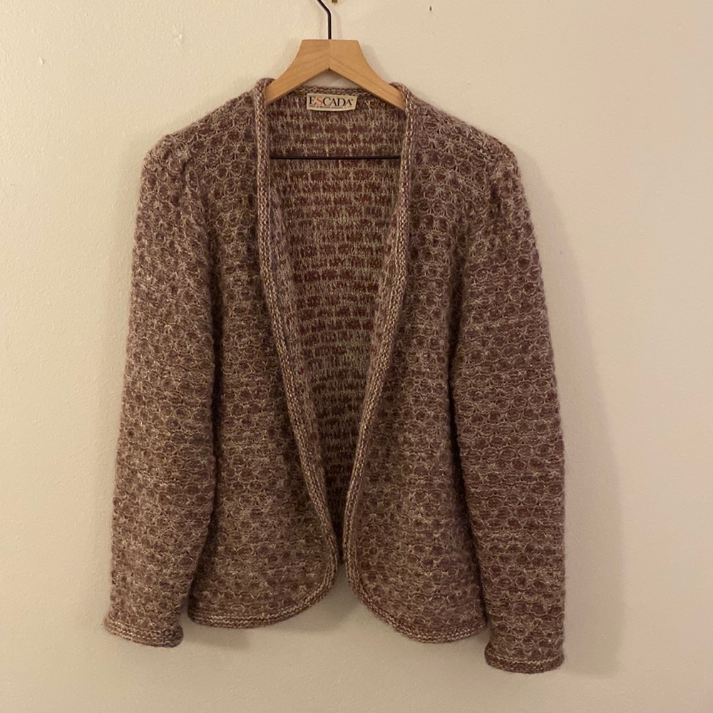 Escada Vintage Mohair Blend Cardigan Sweater